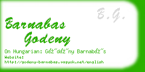 barnabas godeny business card